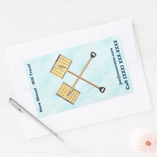 Schneeschuhgeschäft Rechteckiger Aufkleber (Umschlag)