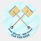 Schneeschuhgeschäft Runder Aufkleber (Vorderseite)