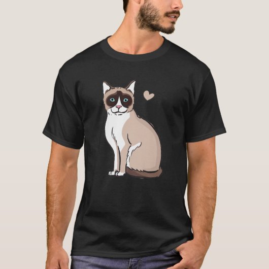 Schneeschuhkatze Funny T-Shirt (Vorderseite)