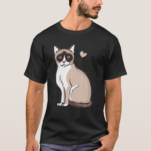 Schneeschuhkatze Funny T-Shirt (Vorderseite)