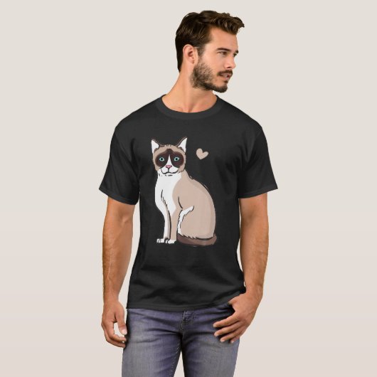 Schneeschuhkatze Funny T-Shirt (Vorne ganz)