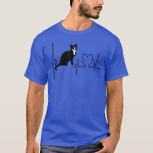 Schneeschuhkatze Heartbeat EKG Funny I Liebe My Sn T-Shirt