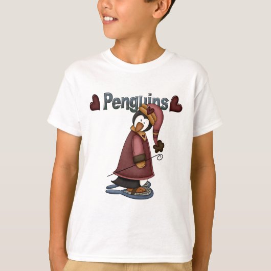 Schneeschuhpinguin-T - Shirt und -Geschenke (Vorderseite)
