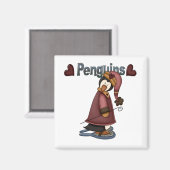Schneeschuhpinguin-T - Shirt und -Geschenke Magnet (Vorderseite/Rückseite)