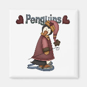 Schneeschuhpinguin-T - Shirt und -Geschenke Magnet (Vorne)