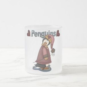Schneeschuhpinguin-T - Shirt und -Geschenke Mattglastasse