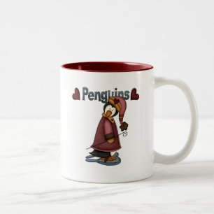 Schneeschuhpinguin-T - Shirt und -Geschenke Zweifarbige Tasse