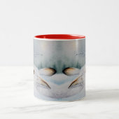 Schneeschuhrabbit und Roter Kardinal Bird - Farbe  Zweifarbige Tasse (Mittel)