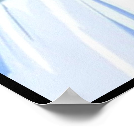 Schneeschuhwanderfamilie Witzig Poster (Ecke)