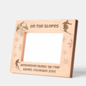 Schneeschuhwandern auf den Pisten Benutzerdefinier Geätzte Rahmen (Links)