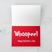 Schneeschuhwandern auf der Valentintagskarte Feiertagskarte (Innenseite)