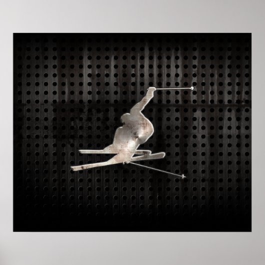 Schneeschuhwandern; Cool Schwarz Poster (Vorne)