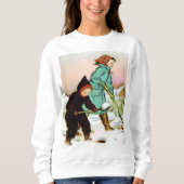 Schneeschuhwandern für Kinder Sweatshirt (Vorderseite)