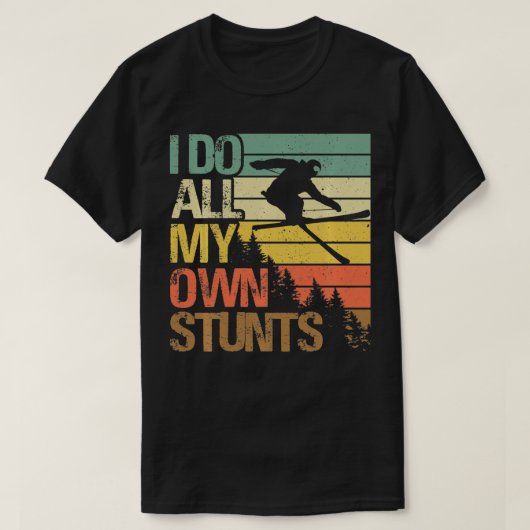 Schneeschuhwandern Ich mache meine eigenen Stunts T-Shirt (Design vorne)
