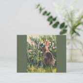 Schneeschuhwandern im Frühling Postkarte (Stehend Vorderseite)