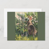 Schneeschuhwandern im Frühling Postkarte (Vorne/Hinten)