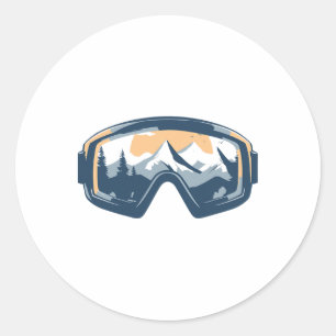 Schneeschuhwandern im Val Bedretto Runder Aufkleber