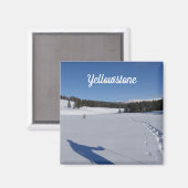 Schneeschuhwandern im Yellowstone-Nationalpark Magnet (Vorderseite/Rückseite)