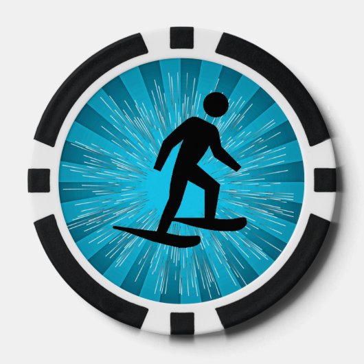 Schneeschuhwandern pokerchips (Vorderseite)