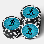 Schneeschuhwandern pokerchips (Stapel)