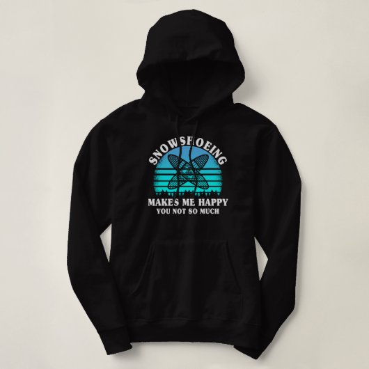 Schneeschuhwandern Snowshootfahren Hoodie (Design vorne)