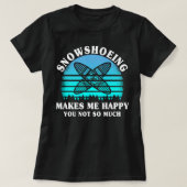 Schneeschuhwandern Snowshootfahren T-Shirt (Design vorne)