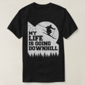 Schneeschuhwandern von hier aus Funny T-Shirt (Design vorne)