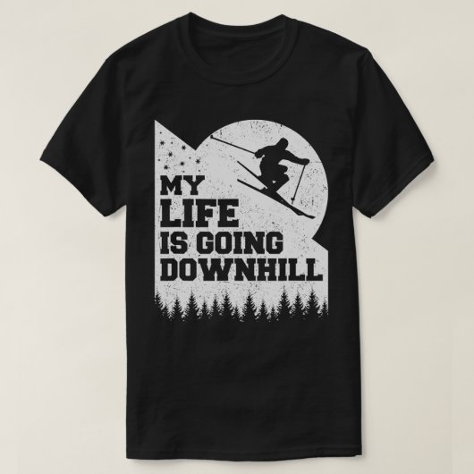 Schneeschuhwandern von hier aus Funny T-Shirt (Design vorne)