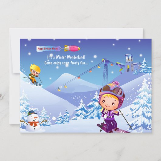 Schneeschuhwandern zu Einladung (Vorderseite)