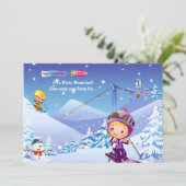 Schneeschuhwandern zu Einladung (Stehend Vorderseite)