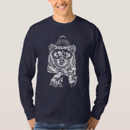 Schneeschuhwanderung Funny Ski Bear Winter T-Shirt