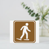 Schneeschuhwanderweg Postkarte (Stehend Vorderseite)