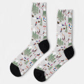 Schneeschuhwanderwege Landschaft Socken (Linkes Detail)