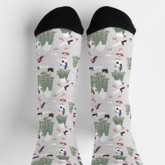 Schneeschuhwanderwege Landschaft Socken (Oben)