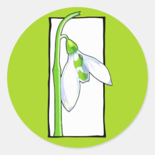 Schneeschuhwein Runder Aufkleber