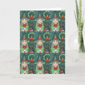 SCHNEESCHWÄTER, SCHWARZE CAT XMAS HALLOWEG KARTE (Vorderseite)