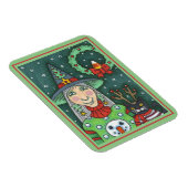 SCHNEESCHWÄTER, SCHWARZE CAT XMAS HALLOWEG MAGNET (Rechte Seite)