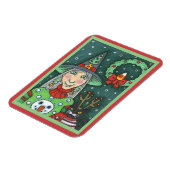 SCHNEESCHWÄTER, SCHWARZE CAT XMAS HALLOWEG MAGNET (Linke Seite)