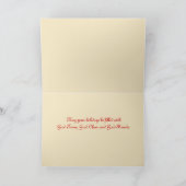 Schneeschwein Feiertagskarte (Innenseite)