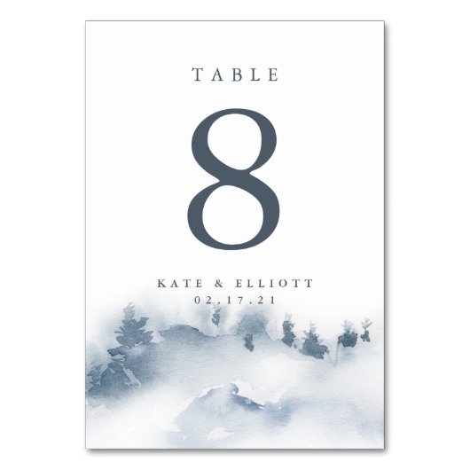 schneesicher | PERSONALISIERTE TISCHNUMMER (Vorderseite)