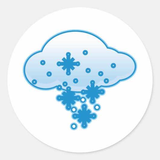 schneesicher runder aufkleber (Vorderseite)