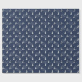 Schneesichere Glitzer Hirsche & Baum Wintersonne Geschenkpapier (Flach)