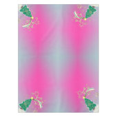Schneesichere Lila Weihnachtsbaumszene Tischdecke (Vorderseite)