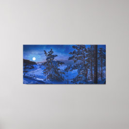 Schneesichere Ostseeküste mit Tannenbaum in der Na Leinwanddruck