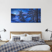 Schneesichere Ostseeküste mit Tannenbaum in der Na Leinwanddruck (Insitu (Schlafzimmer))