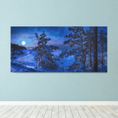 Schneesichere Ostseeküste mit Tannenbaum in der Na Leinwanddruck (Insitu (Holzboden))