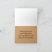 Schneesichere, verschneite Nachtkarten Feiertagskarte (Innenseite)