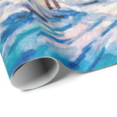 Schneesichere Winterlandschaft. Landhaus. Weihnach Geschenkpapier (Rolleneckpunkt)