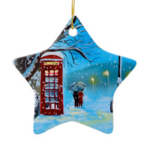 Schneesicheres Londoner Winterpärchen