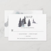 Schneesicherheit Winter Pine Trees Schnee | RSVP Karte (Vorne/Hinten)